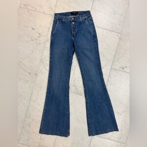 Just Black Denim Dark Blue low rise Flare Jeans